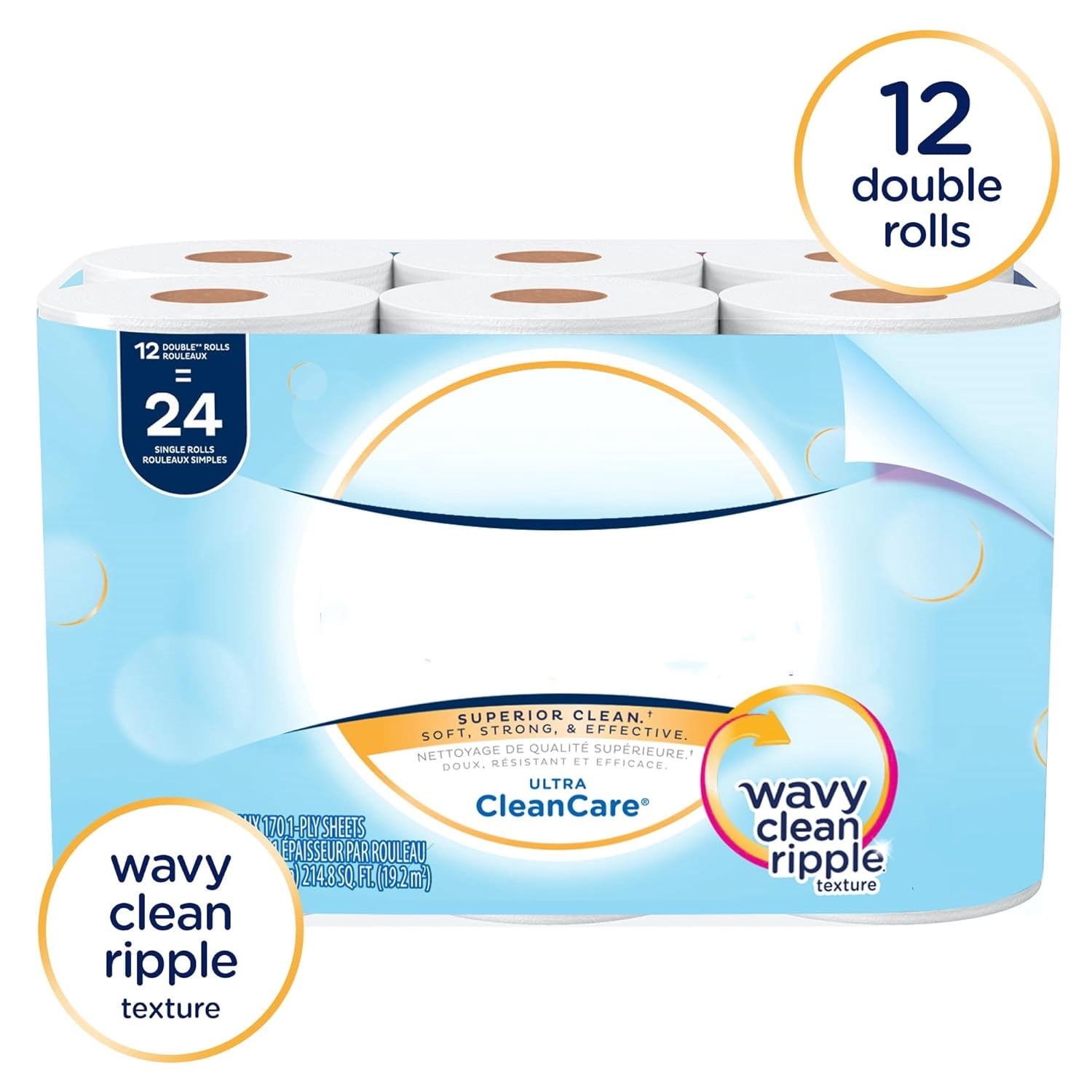 Professional Standard Roll Bulk Toilet Paper (12456), White (48 Rolls of 170 Sheets, 8,160 Sheet Total)