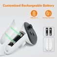 thumbnail image 5 of YUNLAZA Charging Dock for Meta Quest 3,VR Headset Controller Charging Station with LED Light for Oculus Quest 3,Charger Display Stand with 2 Rechargeable Batteries & USB-C Cable, 5 of 5