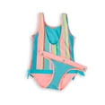 thumbnail image 3 of Wowease Patented Little Girls One-Piece Bathing-Suit Stripe Hype with Magnetease Technology, 3 of 4