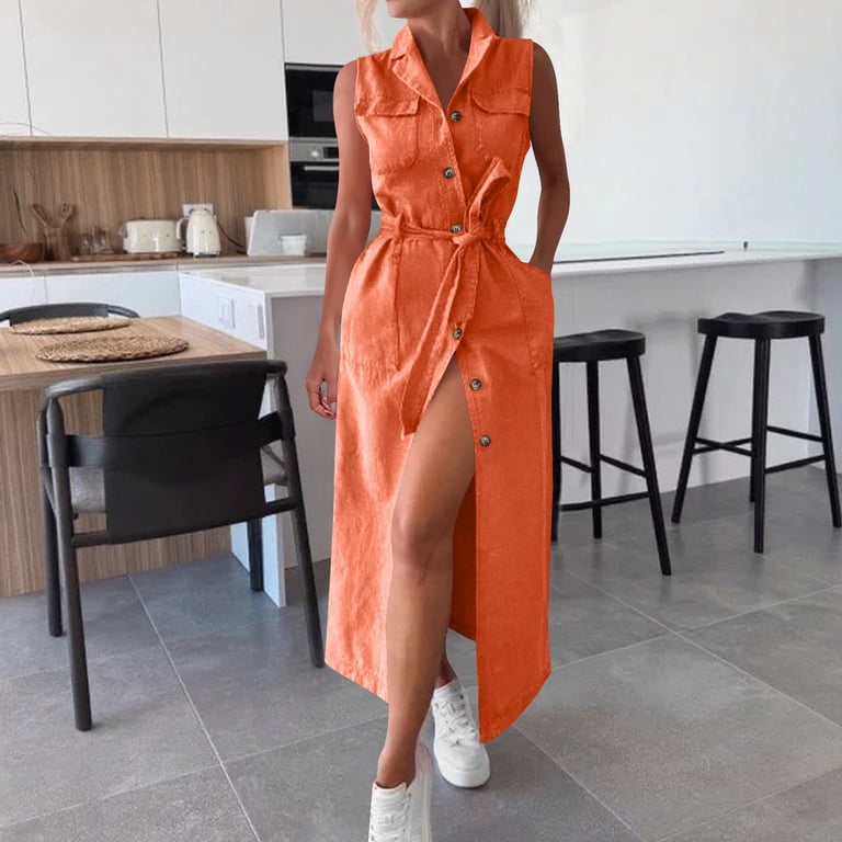 open lace back dress Midi Length Linen Shirtdress Sundance