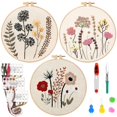 thumbnail image 1 of 1 Set Embroidery Kit Hand Embroidery Kit Cross Stitch Kits Embroidery Tool Kit For Beginner Adults, 1 of 4