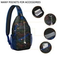 thumbnail image 2 of Funny Dinosaur Print Sling Bag, Colorful Cartoon Dino Pattern Lightweight Backpack for Travel, Outdoor Adventures, and School Use, 2 of 6