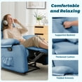 thumbnail image 3 of YSICK Small Recliner Chair for Small Spaces with Footrest Linen Living Room,Blue, 3 of 6