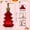 Red, variant on Christmas Tree Glass Hand Soap Dispenser - 10.14Oz Refillable Container for Hand Soap, Shampoo, and Shower Gel