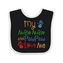 Inktastic Mawmaw and Pawpaw Love Me Boys or Girls Baby Bib