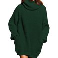 thumbnail image 4 of Vestido De Suéter, Vestido De Suéter De Punto Casual Adornos Agradables A La Piel Líneas Faciales Suave Para Interior Para Mujer ANGGREK Otros, 4 of 6