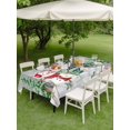 thumbnail image 3 of Outdoor Tablecloth with Umbrella Hole and Zipper, Gray Christmas Rectangle Table Cloth 60x84 Inch Waterproof Tablecloth, Xmas Trees Snowman Elk Snowflakes Picnic Table Cover for Patio Camping, 3 of 7