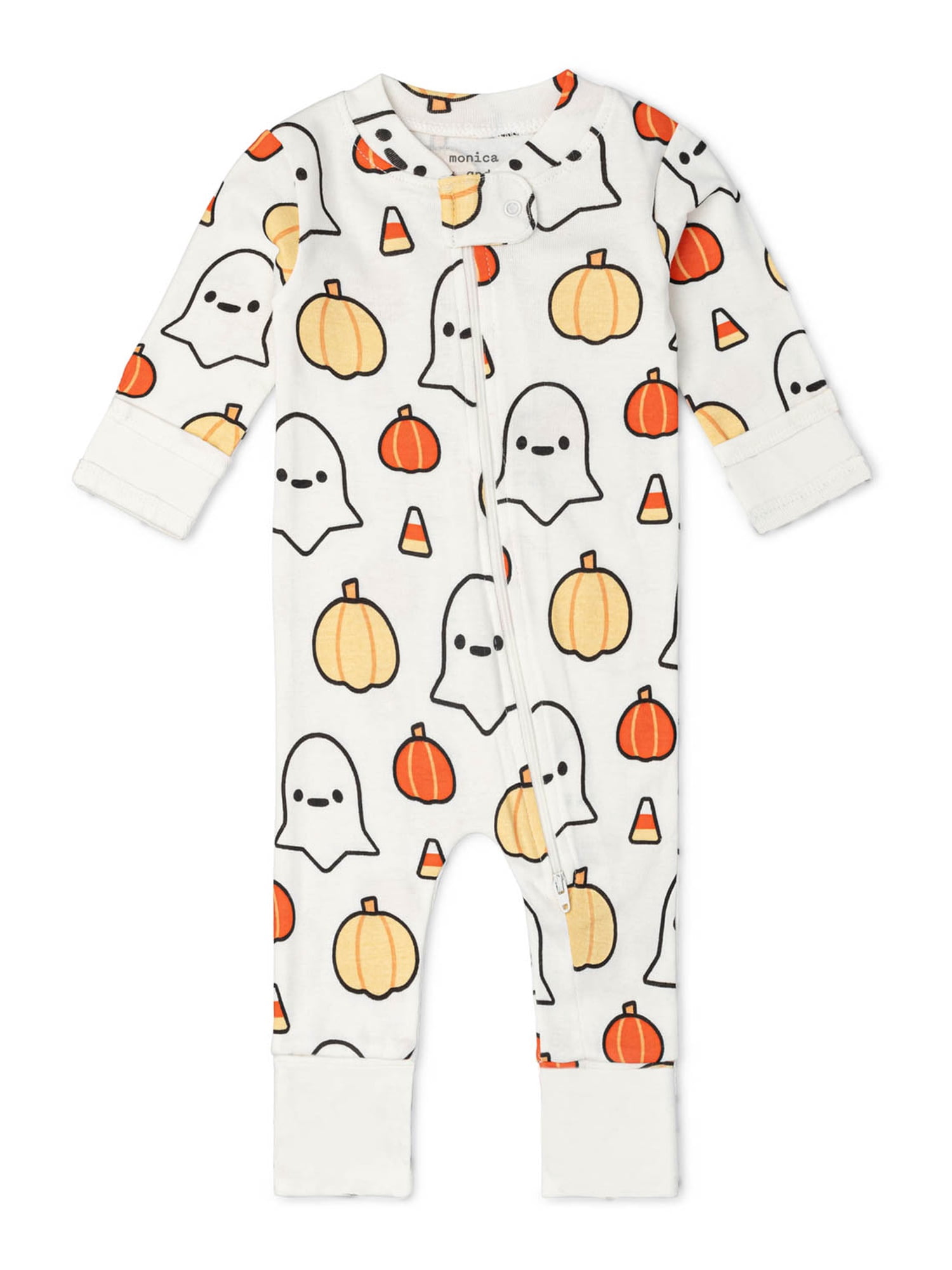 Monica + Andy Organic Cotton One Piece Coverall and Bib Set, Sizes Newborn - 18-24 Months