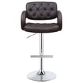 thumbnail image 4 of Brandi Adjustable Bar Stool Chrome and Brown, 4 of 11