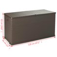 thumbnail image 4 of vidaXL Garden Storage Box Brown 120x56x63 cm PP Rattan, 4 of 5