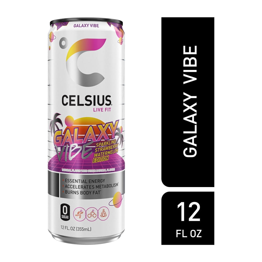 CELSIUS Sparkling Galaxy Vibe Energy Drink Can 12 fl oz - 3 count