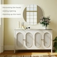 thumbnail image 4 of HOMCOM 36 Inch Round Wall Mirror with Metal Frame for Bathroom White, 4 of 10