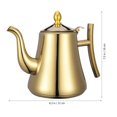 thumbnail image 4 of LNGOOR 1.5L Gooseneck Kettle Electric Stainless Steel Tea Kettle Coffee Teapots with Tea Strainers for Stovetop Safe Boiled Golden, 4 of 4