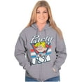 thumbnail image 4 of Dennis The Menace Party in the USA Unisex Plus Size Zip Hoodie Brisco Brands 2X, 4 of 5