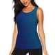 thumbnail image 1 of Balery teal blue Camiseta sin mangas estampada ligera para mujer, tops de entrenamiento sin mangas, camisetas de yoga transpirables de secado rápido.-Large, 1 of 7