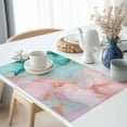 thumbnail image 3 of Pink Teal Blue Placemats Set of 6, Abstract Watercolor Marble Textured Table Mats Washable Heat-Resistant Non-Slip Place Mats for Kitchen Dinner Table Indoor Outdoor Decor,13x19 Inch, 3 of 9