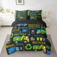 thumbnail image 2 of Castle Fairy Boys Cartoon Car 7-Piece King Trash Truck Garbage Truck Super Cozy Bedding Comforter Set, 2 of 8