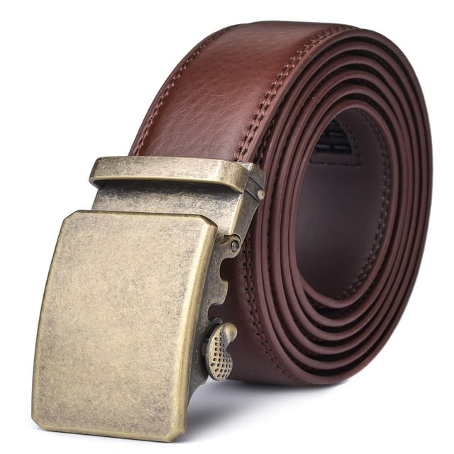 EASTIN Ceinture Robe à Cliquet en Cuir Véritable pour Hommes avec Boucle Automatique