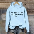 thumbnail image 2 of Women's Sweatshirts Hoodies Long Sleeve Hoodie Lightweight Pullover for Women Cute Hoodies Light Blue Hooded Sweatshirt Women Fall Clothes Casual Wear, 2 of 3
