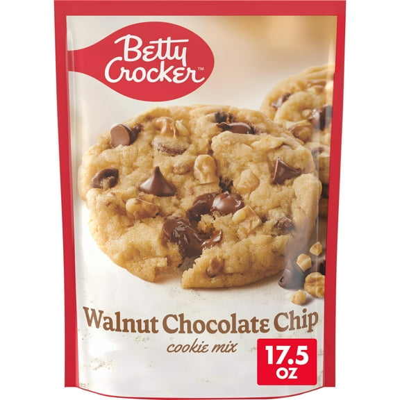 Pack of 2 - Betty Crocker Walnut Chocolate Chip Cookies, Cookie Baking Mix, 17.5 Oz