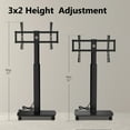 thumbnail image 3 of FITUEYES Modern Rolling TV Stand with Wheels for 32 - 65 inch TVs,Mobile TV Stand TV Cart with Power Outlets,Black, 3 of 8