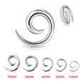 thumbnail image 2 of 2 Piezas Expansor De Orejas Forma Espiral Acero Inoxidable, 2 of 10