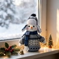 thumbnail image 6 of 2026 Christmas Indoor Home Decor Christmas Blue Fabric Snowman Doll Soft Stuffed Snowman Ornamen Tabletop Window Display Decoration Xmas Holiday Gift For Indoor Home Party Decor, 6 of 7