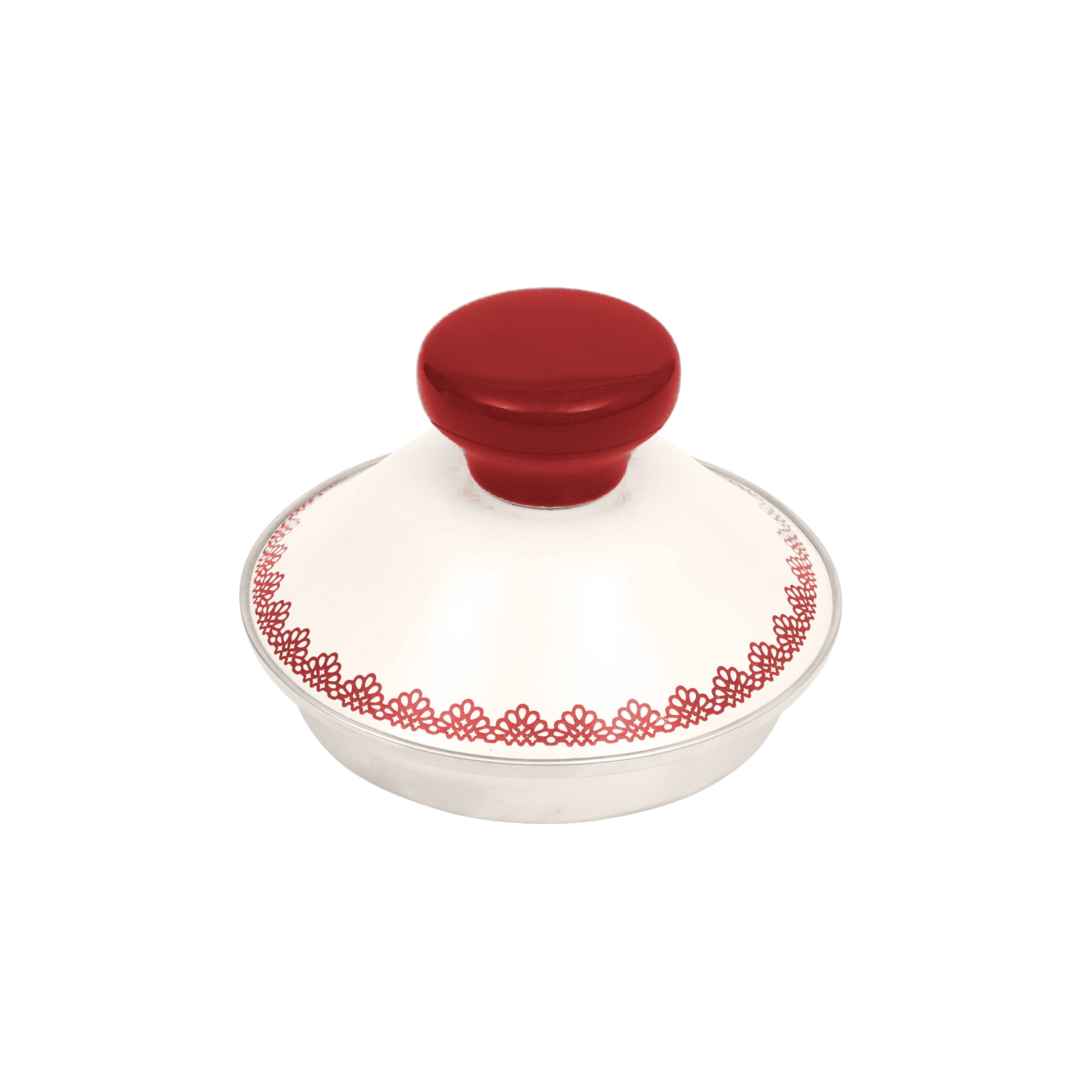 The Pioneer Woman Agatha 2.0-Quart Enamel on Steel Tea Kettle with Lid, Red