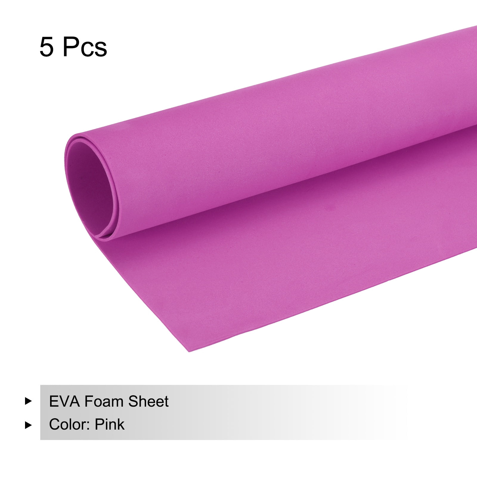 Uxcell EVA Foam Sheets Rose 35.4 Inch x 19.7 Inch 2mm Thick Crafts Foam Sheets for Costumes, Arts and Crafts Projects Pack of 5