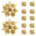 thumbnail image 4 of 5/10Pcs Glitter Pink Christmas Flowers Xmas Tree 14cm Artifical Flower Ornaments 2024 Christmas Decoration For Home New Year, 4 of 5