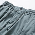 thumbnail image 5 of CONZONE Mens Baggy Cargo Shorts Casual Solid Color Elastic Waist Drawstring Cargo Shorts for Men Lightweight Relaxed Fit Summer Workout Shorts With Pockets, 5 of 9