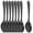 Black, variant on HONMEET Set of 8 Smooth Black Soup Spoons Kitchen Utensils Easy to Use and Stylish