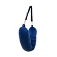 thumbnail image 4 of Funda de almohada de viaje para el cuello, almacenamiento eficiente, terciopelo suave, rellenable. Azul, 4 of 9