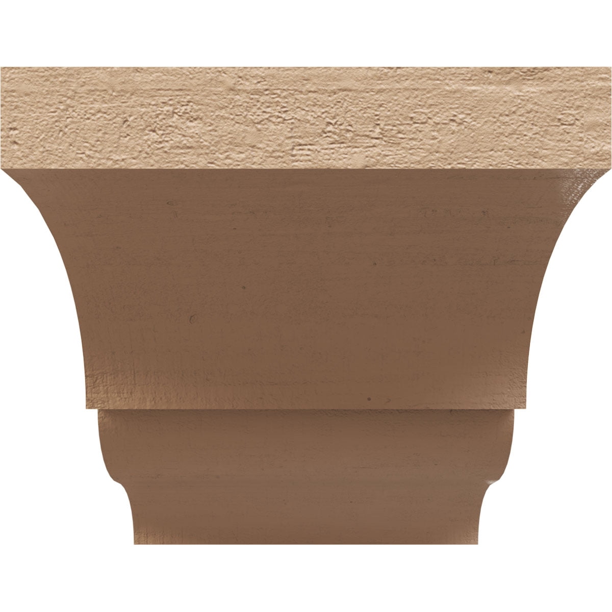 10"W x 20"D x 10"H Wide Asheboro Rough Cedar Woodgrain TimberThane Corbel, Primed Tan