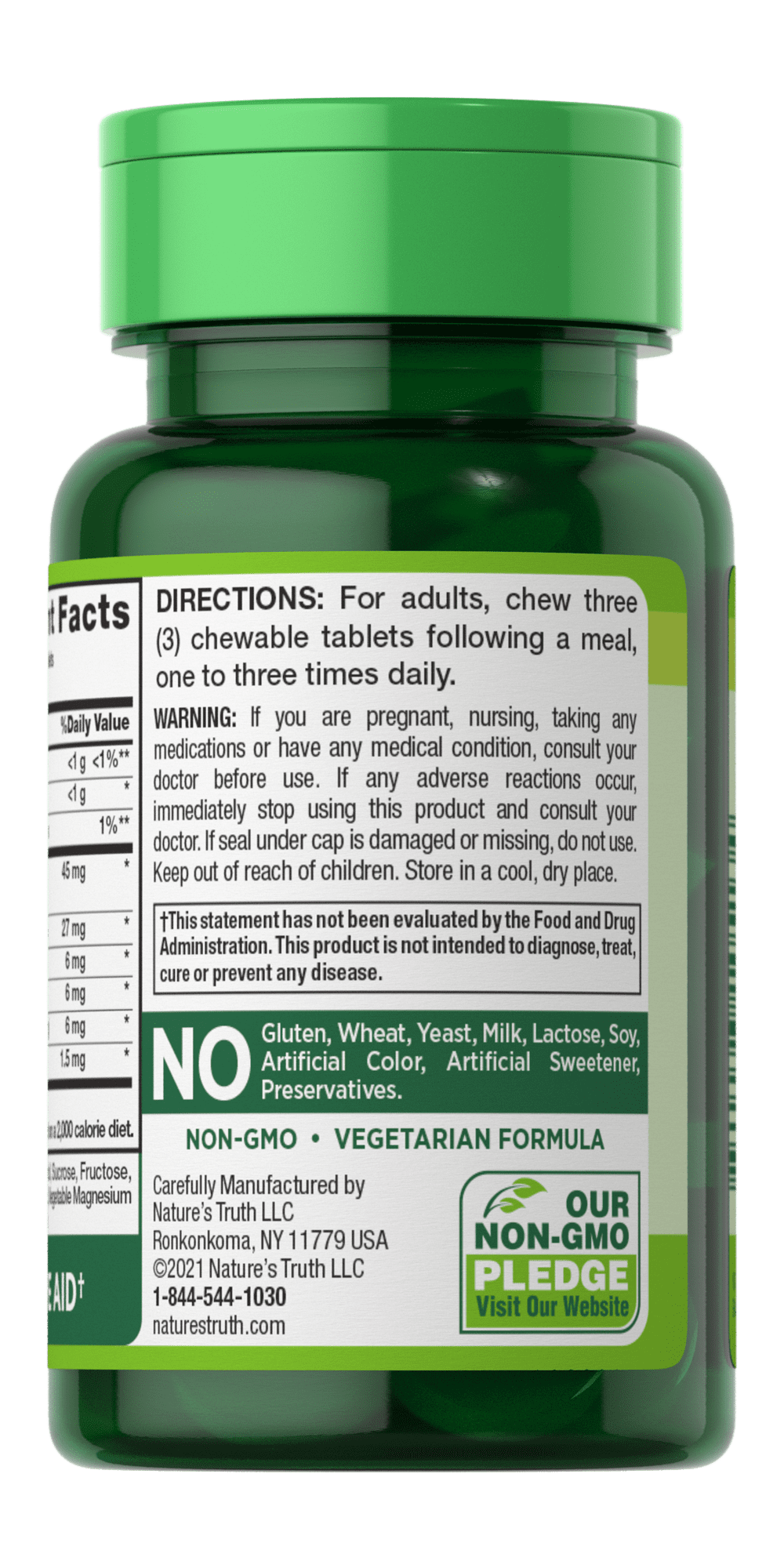 Natures Truth Chewable Papaya Enzyme Tablets, 120 Ea, 3 Pack