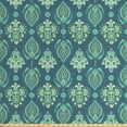 thumbnail image 1 of Ethnic Fabric by the Yard, Floral Ornamental Patterns Medieval Repeated Traditional Cultural, Decorative Upholstery Fabric for Sofas and Home Accents, Slate Blue Multicolor by Ambesonne, 1 of 4