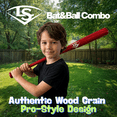 thumbnail image 3 of Louisville Slugger Red Plastic Bat with Ball, 34", Outdoor Baseball Play Set, 3 of 4