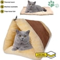 thumbnail image 2 of Manta autocalentable para gatos y perros, tamaño: 90 x 59 cm, innovadora y ecológica manta térmica, 2 en 1 manta y cama para gatos, cama grande para mascotas, 2 of 7