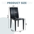 thumbnail image 3 of StnTalk Dining Chairs Set of 4, Black Faux Leather Upholstered Kitchen Chairs with Metal Legs, Modern Parsons Dining Room Chairs for Dining Table, Easy Assembly, 3 of 7