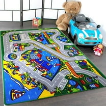 Mybecca Kids Rug Harbor Area Rug 5' x 7' Children Area Rug for Playroom & Nursery - Non Skid Gel Backing (59" x 82")