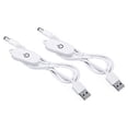 thumbnail image 1 of Unique Bargains USB to DC Extension Cable with Switch Power Cords Dimmer Controller with LED Indicator White 2 Pack, 1 of 5