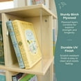 thumbnail image 4 of Guidecraft EdQ Rotating Book Display - Natural: 3-Tier 360 Spinning Wooden Bookshelf for Kids with Acrylic Shelves for Classroom or Bedroom, 4 of 5