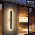 thumbnail image 2 of 24W Long LED Wall Lamp Villa Wall Light Villa Porch Outdoor Wall Lamp IP54 Waterproof Wall Lights Black Long Exterior Garden Lamp-80CM, Warm White 3000K, 2 of 5