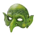 thumbnail image 3 of GYRATEDREAM Witch Mask Halloween Goblin Masks Scary Green Half Face Sorceress Mask for Cosplay Costume, 3 of 9