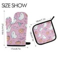 thumbnail image 2 of Yayeee Oven Mitts and Pot Holder Set of 2 Heat Resistant Kitchen Gloves Baking Hot Pad, Purple Halloween, 2 of 5