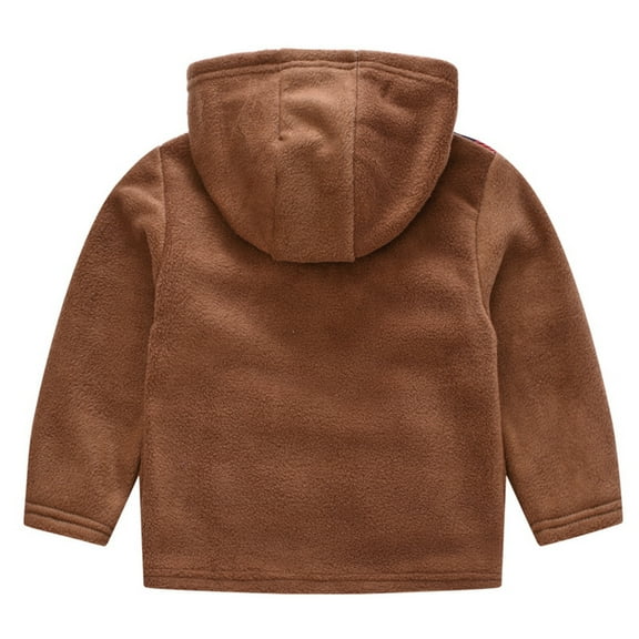 MuZeFu Toddler Girl Clothes Fall Season Children's Baby Boys Girls Leopard-print Jacket Fleece Hooded Zipper Jacket