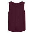 thumbnail image 5 of IYYVV Linen Tank Tops for Women Summer 2026 Casual Sleeveless Cotton Shirts Ruched Comfy Loose Fit Lightweight Gauze Cami 2026 Vermilion L, 5 of 6