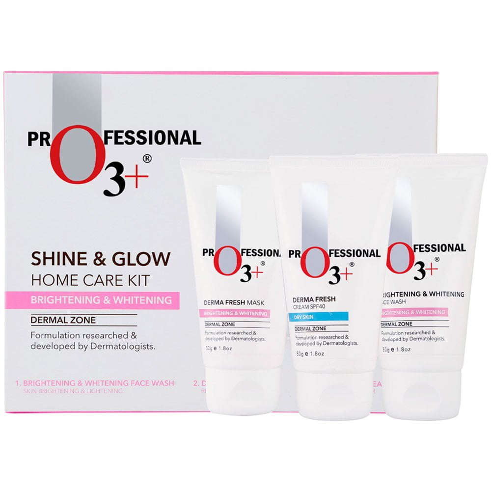 O3+ Shine & Glow Home Care Kit for Brightening & Whitening, 150g