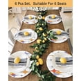 thumbnail image 4 of 13 Inch Round Placemats Set of 6, Orange Purple Diamond Non Slip Heat Insulation PP Table Mats, Modern Geometric Middle Century Washable Place Mats for Kitchen Dining Party Table Decor, 4 of 7