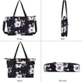 thumbnail image 5 of Mosiso Women Briefcase 15-16 inch USB Port Laptop Tote Bag With Adjustable Top Handle,Hibiscus Polyester Work Travel Shoulder Bag, 5 of 7